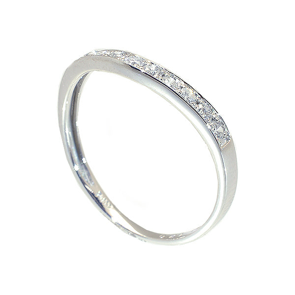 ダイヤモンド プラチナリング(計0.2カラット/ウェーブ/4月誕生石)《BRGD3021W》