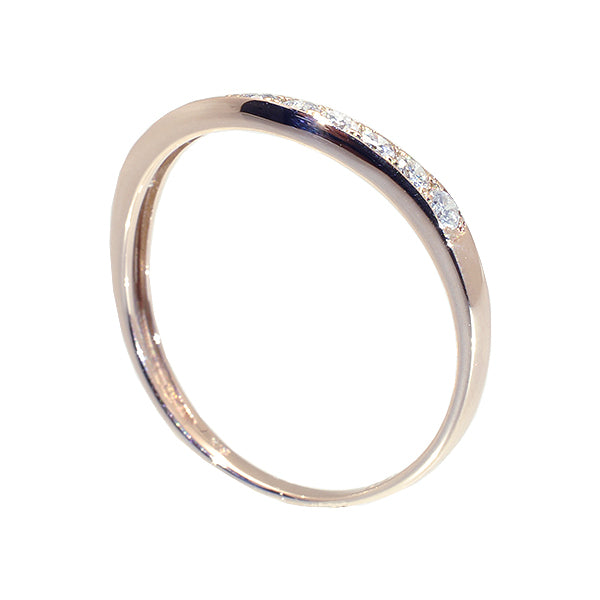 ダイヤモンド K18リング(計0.2カラット/ウェーブ/4月誕生石)《BRGD3023W》