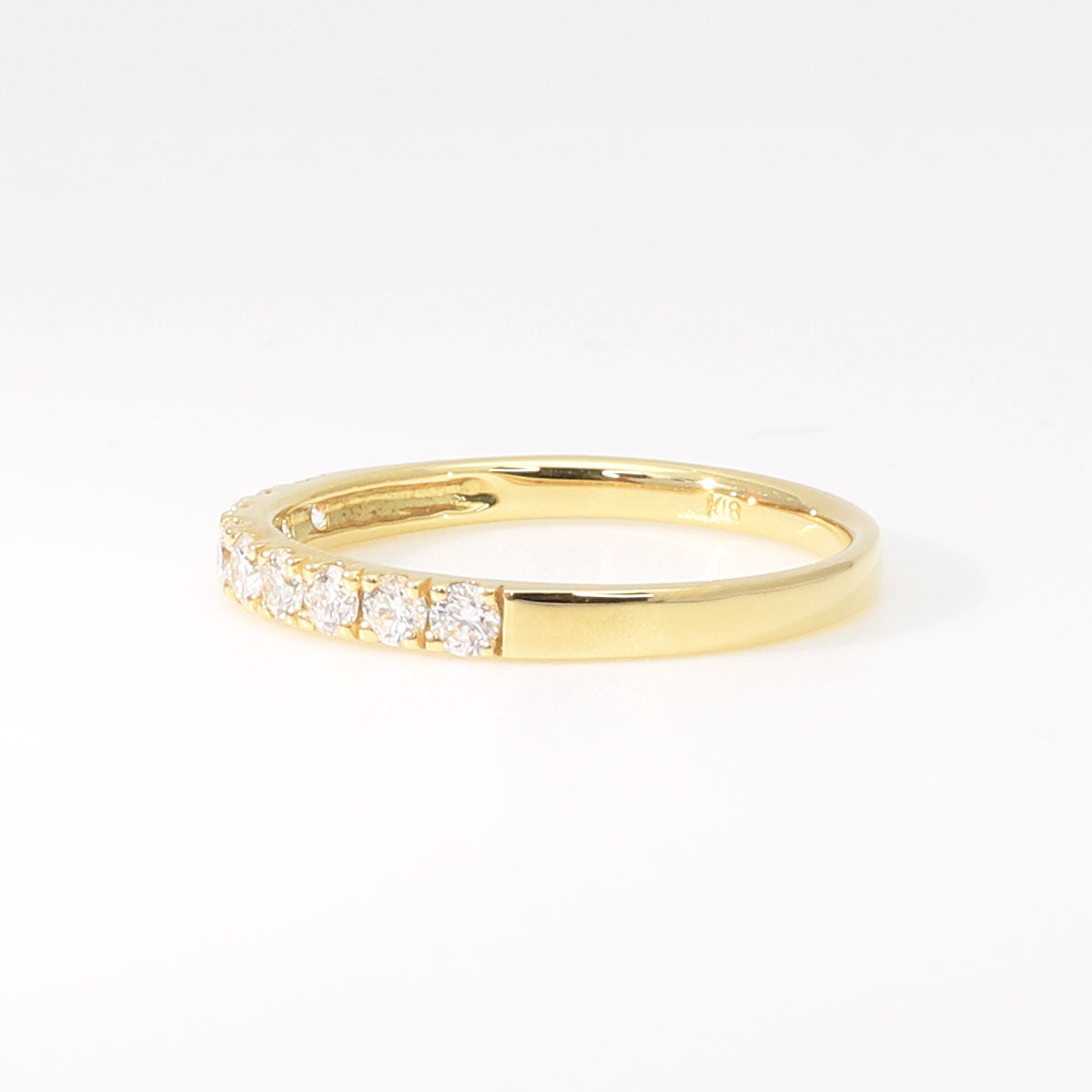 ダイヤモンド K18リング(0.3カラット/ハーフエタニティ/4月誕生石)《BRGD4069W》