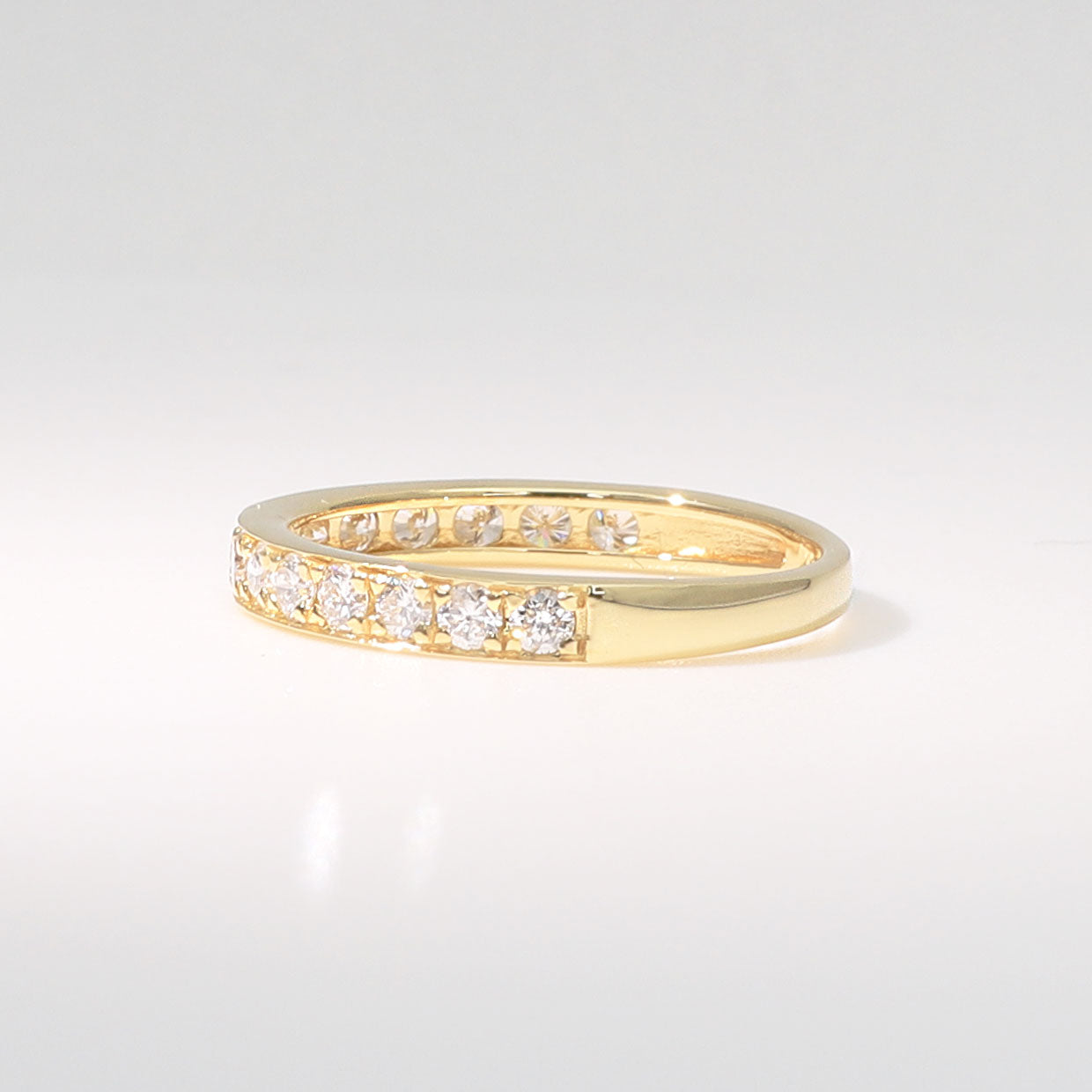 ダイヤモンド K18リング(計0.5カラット/ハーフエタニティ/4月誕生石)《BRGD9867W》