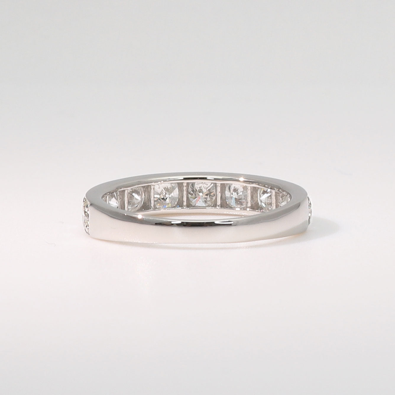 ダイヤモンド プラチナリング(計1.0カラット/Jカラー/I/Good/ハーフエタニティ/4月誕生石)《BRGD9869W》