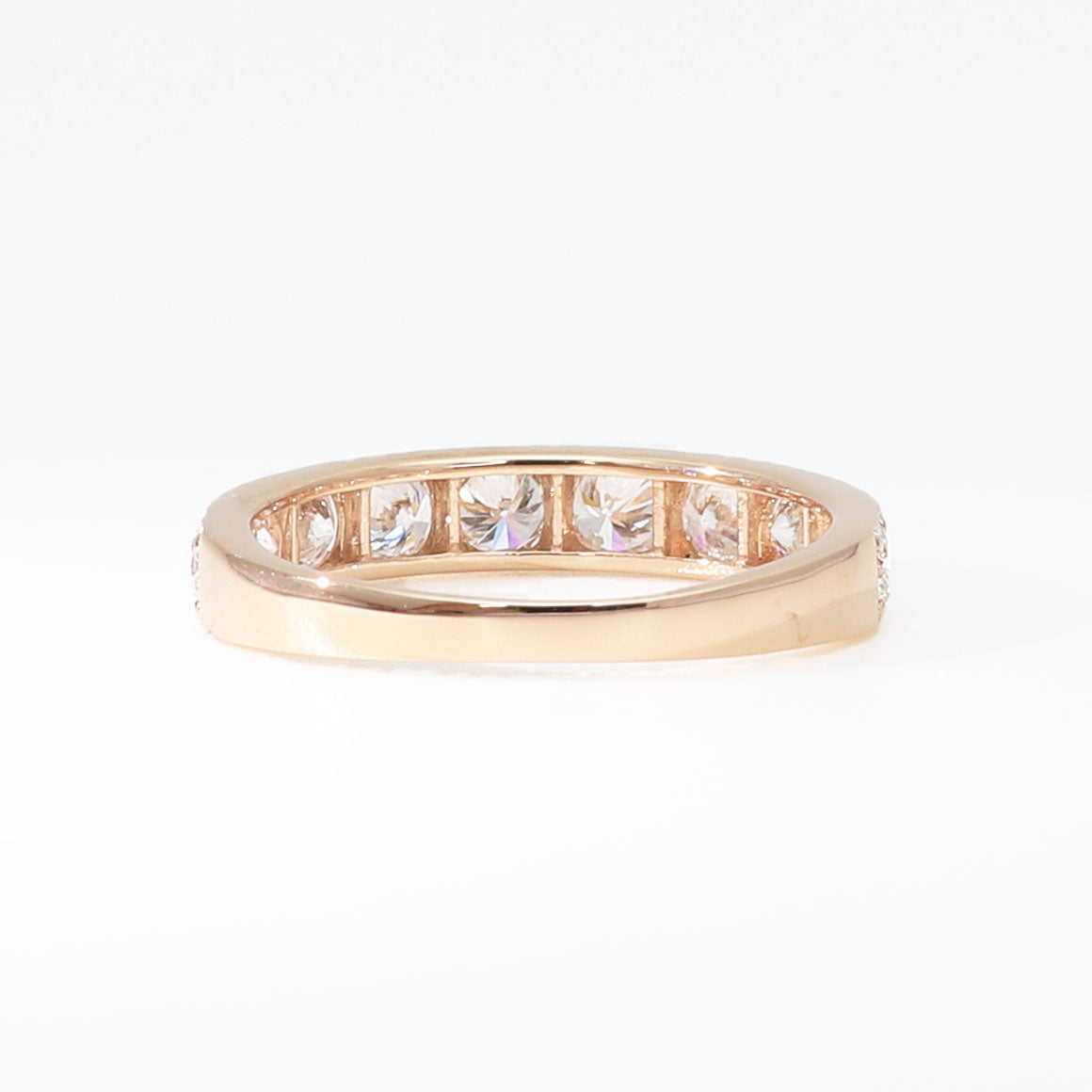 ダイヤモンド K18リング(計1.0カラット/Jカラー/I/Good/ハーフエタニティ/4月誕生石)《BRGD9871W》