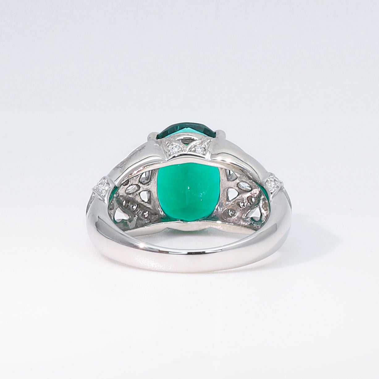 エメラルド/ダイヤモンド プラチナリング(クレサンベール/35周年/5月誕生石)《BRGE6930》