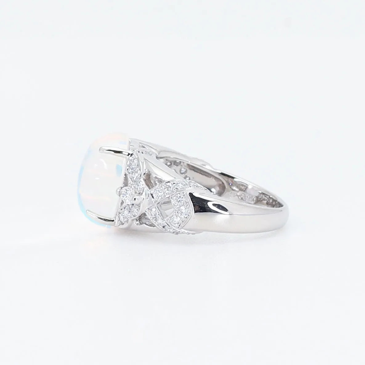 ウォーターオパール/ダイヤモンド プラチナリング(クレサンベール/35周年/10月誕生石)《BRGW6930》
