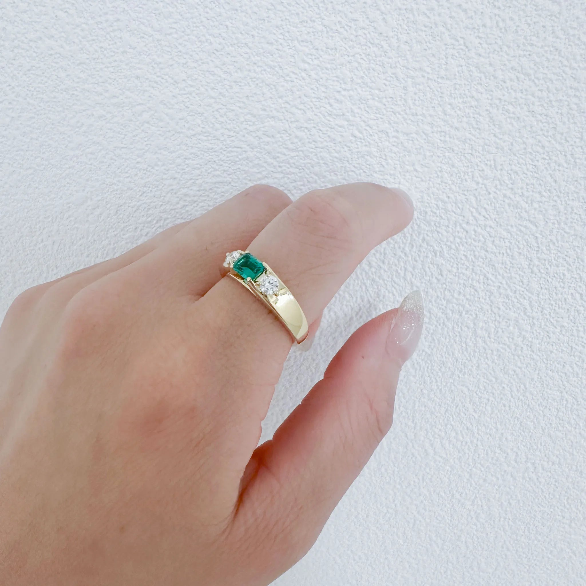 エメラルド/ダイヤモンド K18リング(クレサンベール/LGD/50周年記念商品/5月誕生石)《CRGE0008》