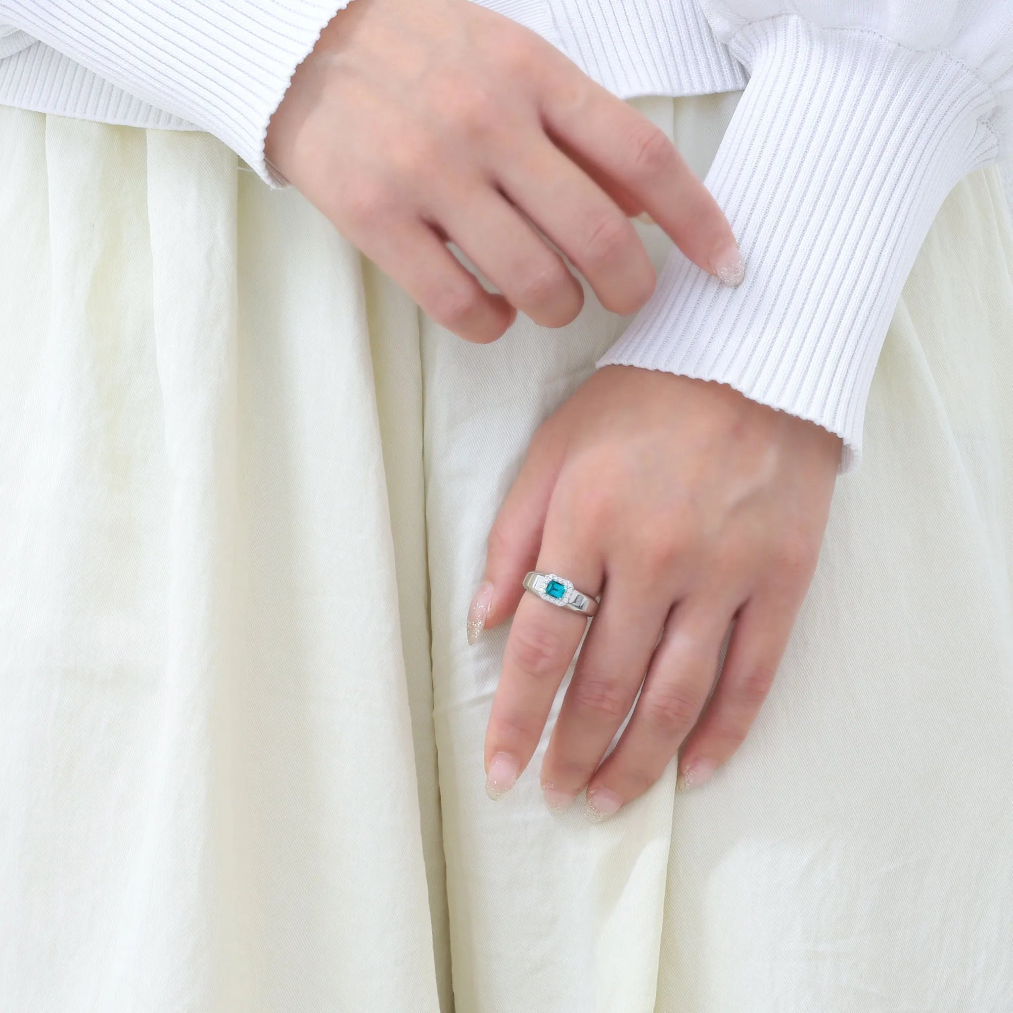 エメラルド/ダイヤモンド プラチナリング(クレサンベール/LGD/50周年記念商品/5月誕生石)《CRGE0013》