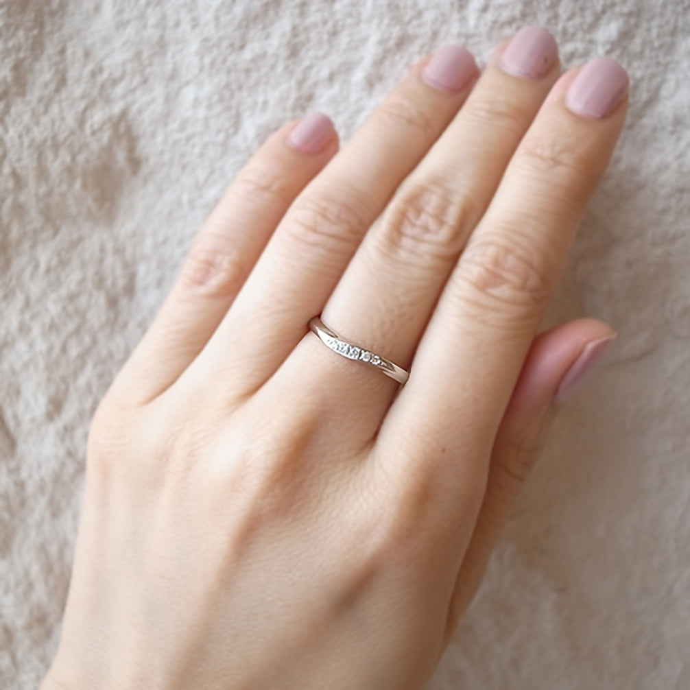 ダイヤモンド プラチナリング(4月誕生石)《FI00101》