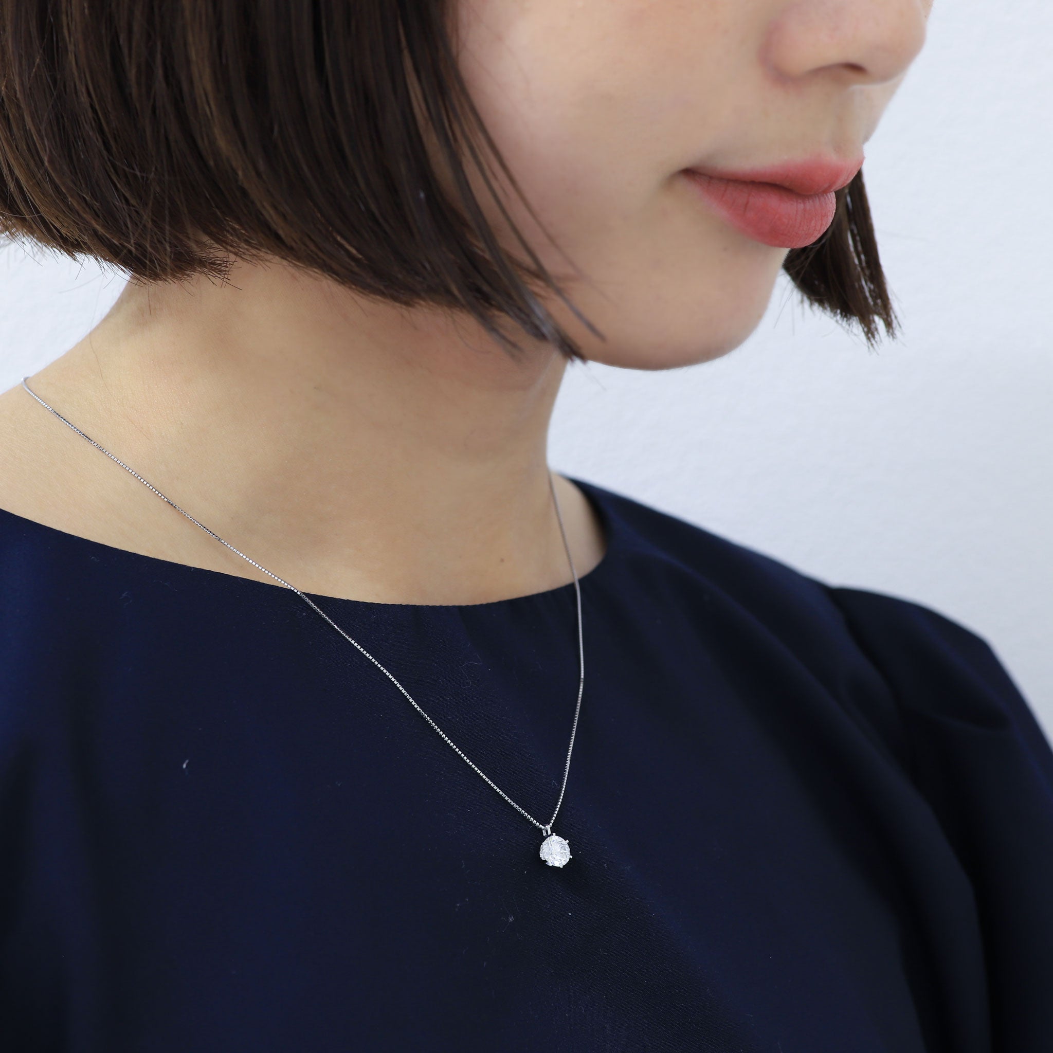 【1点限定】ダイヤモンド プラチナネックレス(1.003カラット/6本爪/E/SI2/3EX/中央宝石研究所鑑定書付き)≪GPDD0004≫