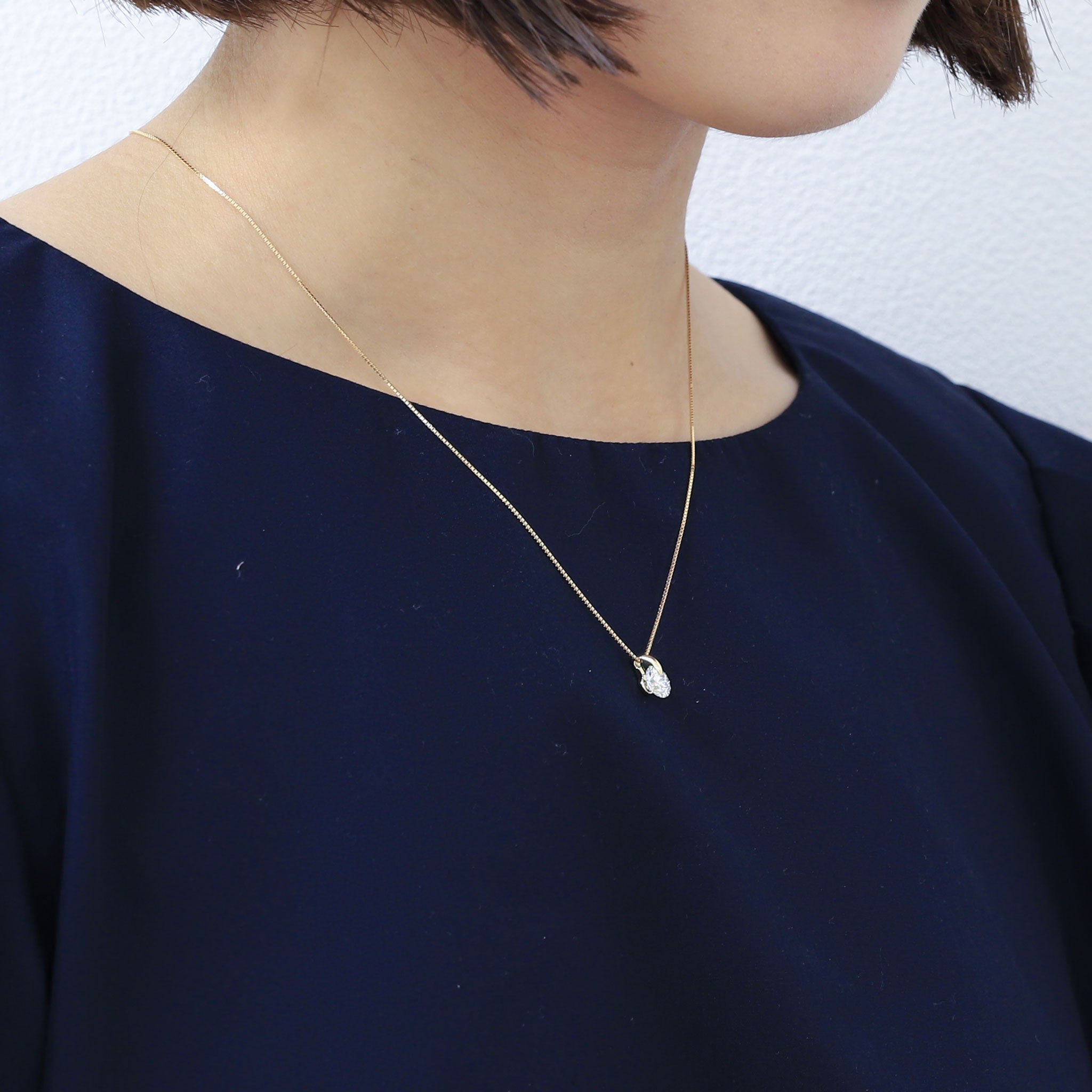 【1点限定】ダイヤモンド K18ネックレス(1.013カラット/1点留め/G/SI2/3EX/中央宝石研究所鑑定書付き)≪GPDD0005≫