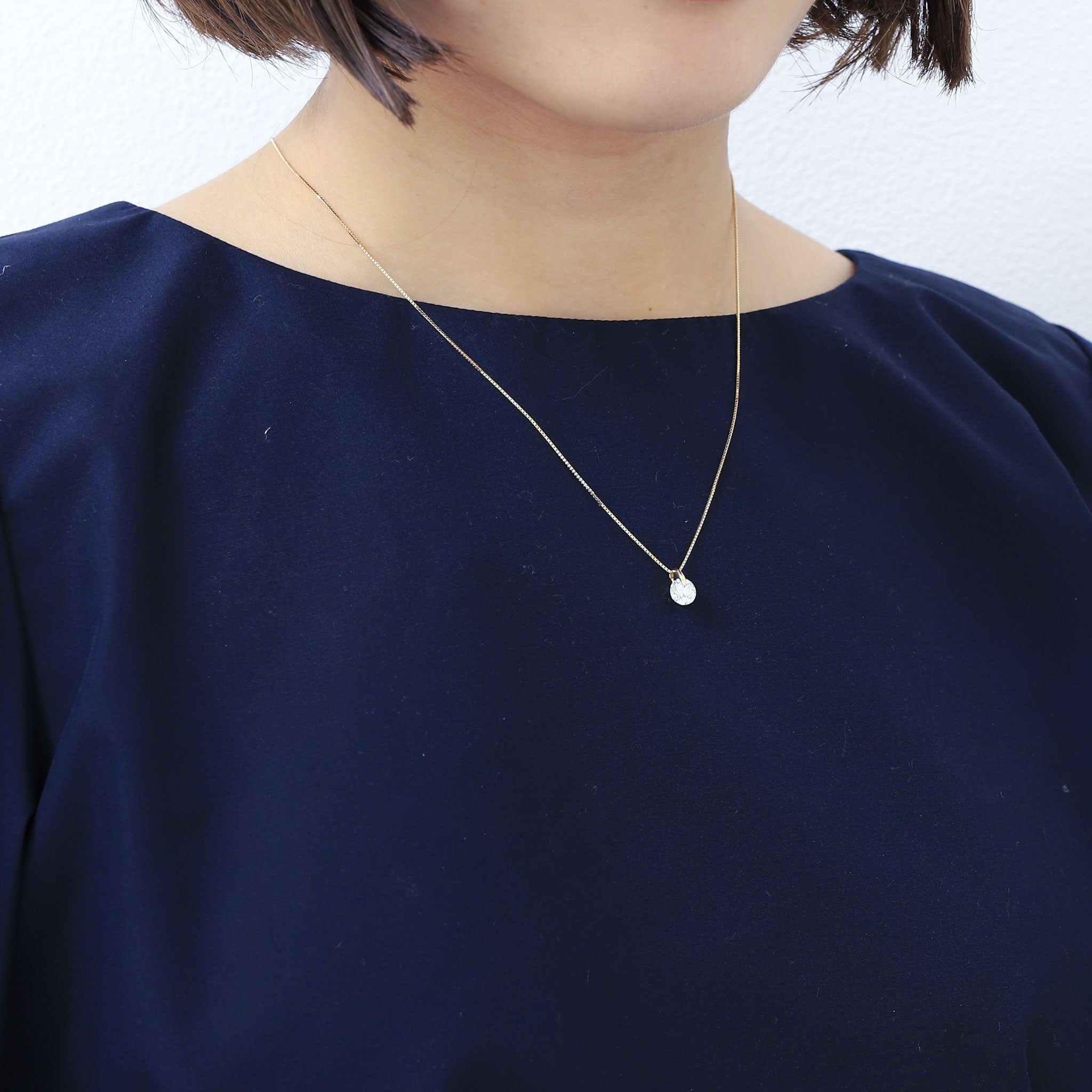 【1点限定】ダイヤモンド K18ネックレス(1.009カラット/1点留め/H/SI2/3EX/中央宝石研究所鑑定書付き)≪GPDD0006≫