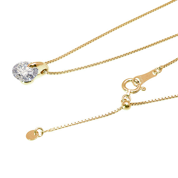 【1点限定】ダイヤモンド K18ネックレス(1.009カラット/1点留め/H/SI2/3EX/中央宝石研究所鑑定書付き)≪GPDD0006≫