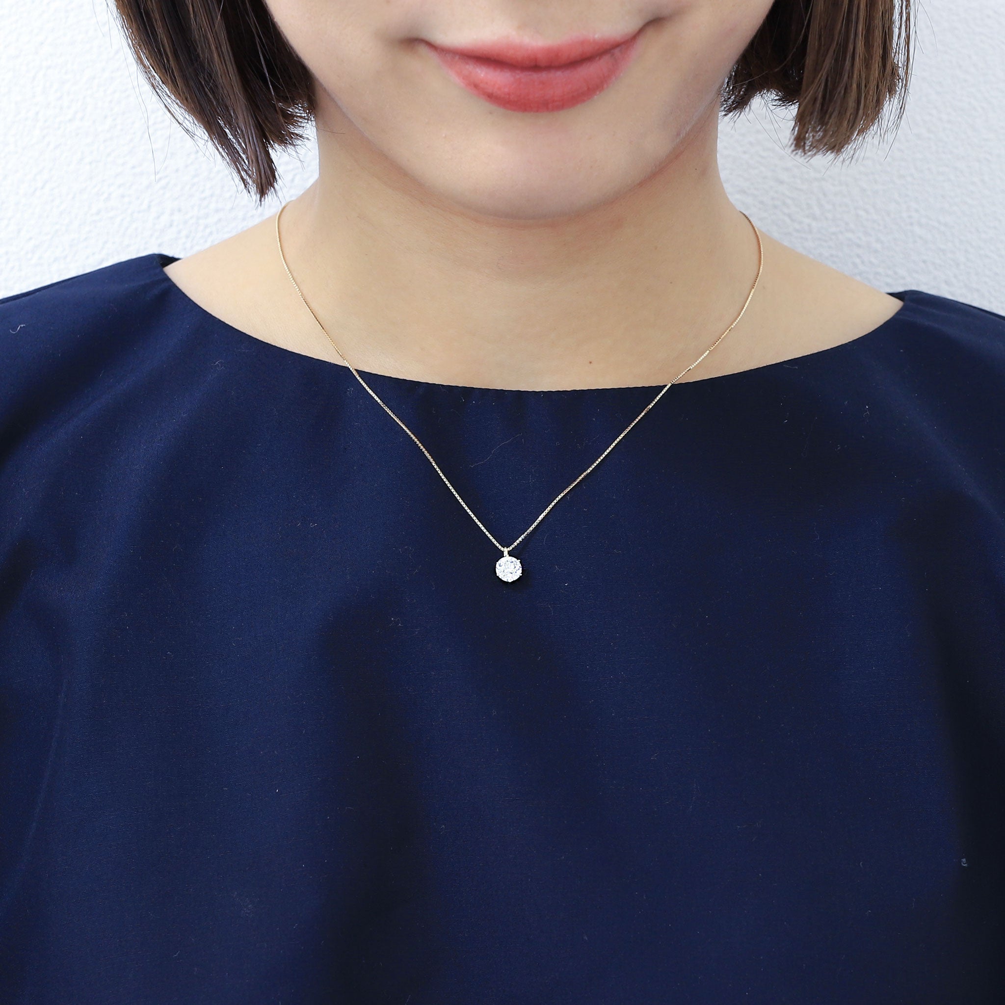 【1点限定】ダイヤモンド K18ネックレス(1.011カラット/6本爪/G/SI2/3EX/中央宝石研究所鑑定書付き)≪GPDD0007≫