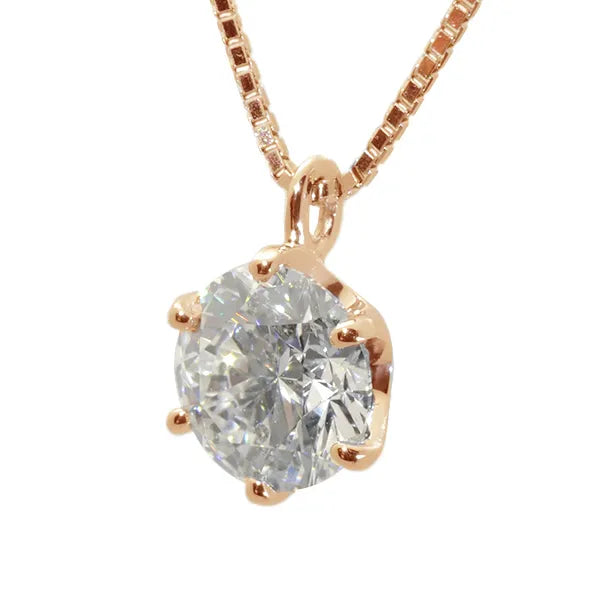 【1点限定】ダイヤモンド K18ネックレス(1.002カラット/L/SI2/VG/中央宝石研究所鑑定書付)《GPDD0080》