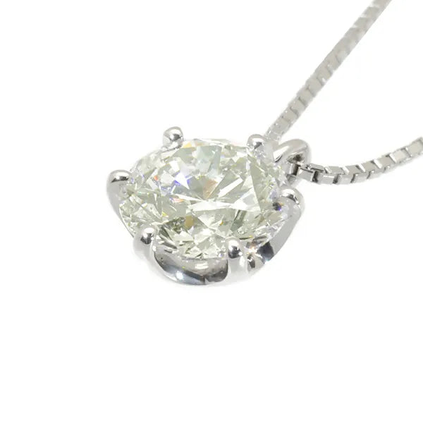 【1点限定】ダイヤモンド プラチナネックレス(1.128カラット/6本爪/M/I1/VG/中央宝石研究所鑑定書付き)≪GPDD0013≫