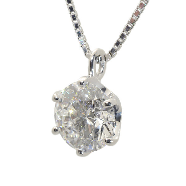 【1点限定】ダイヤモンド プラチナネックレス(2.016カラット/6本爪/M/I1/GD/一粒/中央宝石研究所鑑定書付き)≪GPDD0015≫