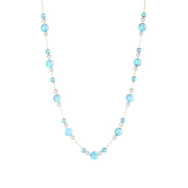 ウォーターオパール K14ネックレス(クレサンベール/10月誕生石)《JNKW1626》