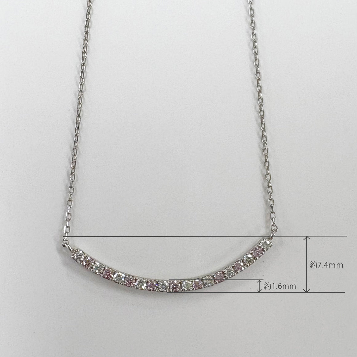 ピンクダイヤモンド/ダイヤモンド プラチナネックレス(アーガイル/デコルテ/4月誕生石/アーガイルカード付き)《JPDD1780》