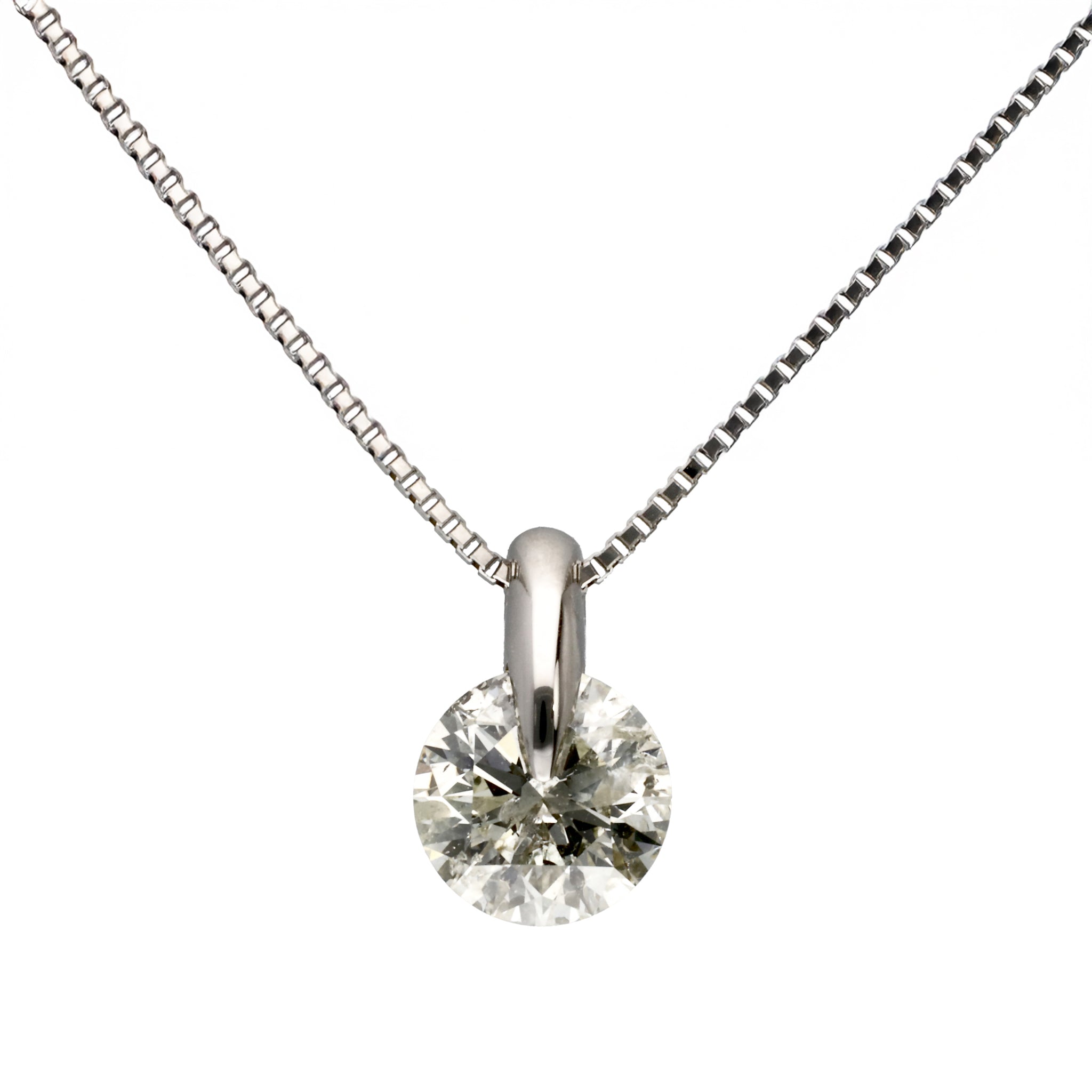 ダイヤモンド プラチナネックレス(Mカラー/I1/EX/プチペンダント/1st記念商品)《JPDD1928》