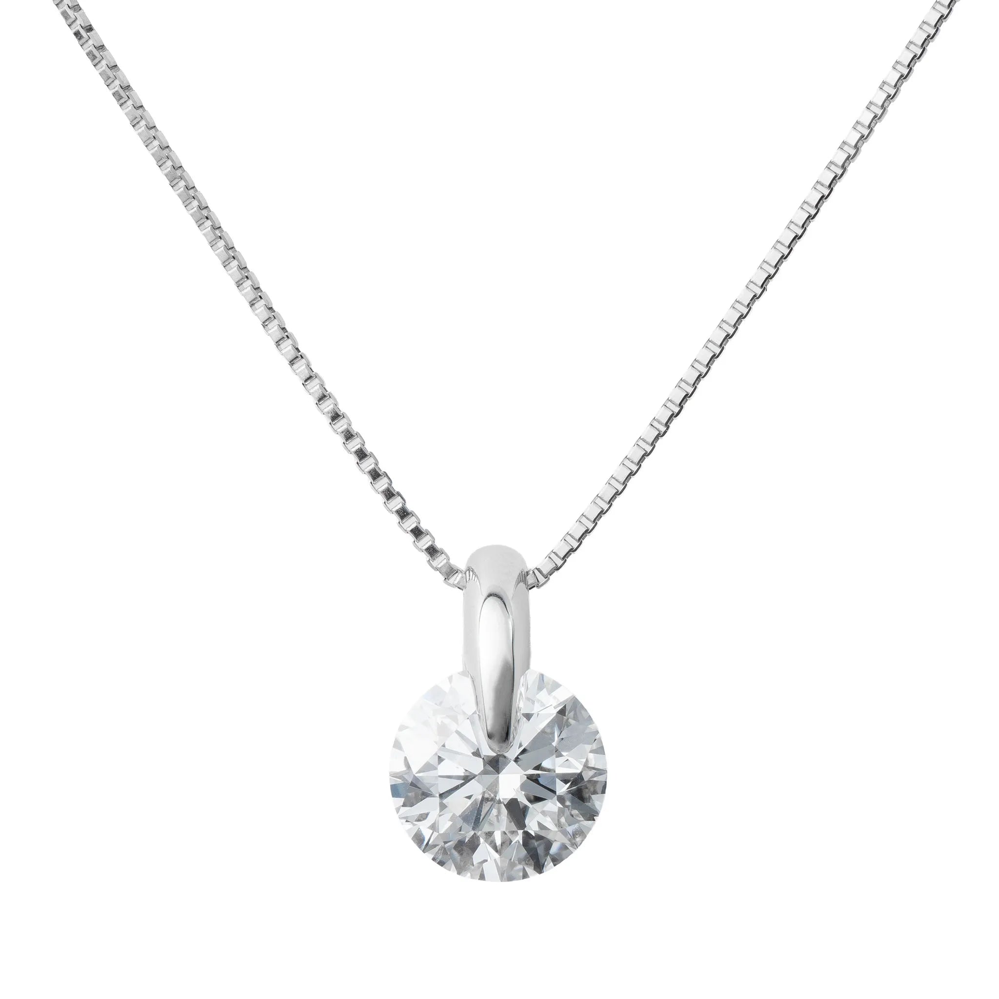 ダイヤモンド プラチナネックレス(0.8カラット/Dカラー/SI2UP/EX/一粒/4月誕生石/GIA鑑定書付き)《JPDD1991》