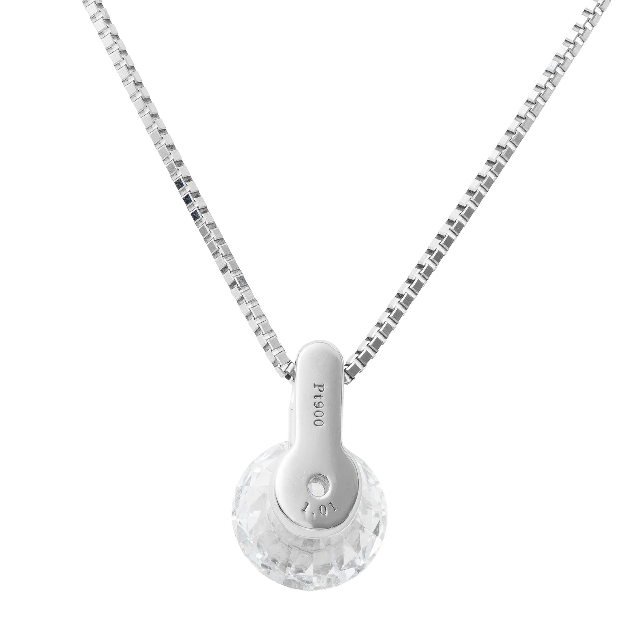 ダイヤモンド プラチナネックレス(1.0カラット/Dカラー/SI2UP/EX/一粒/4月誕生石/GIA鑑定書付き)《JPDD1997》