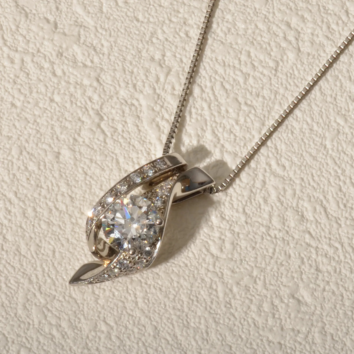 【限定1点】ダイヤモンド プラチナネックレス(1.019ct/G/I1/VeryGood/グレーディングレポート付/4月誕生石)《JPDD2123》
