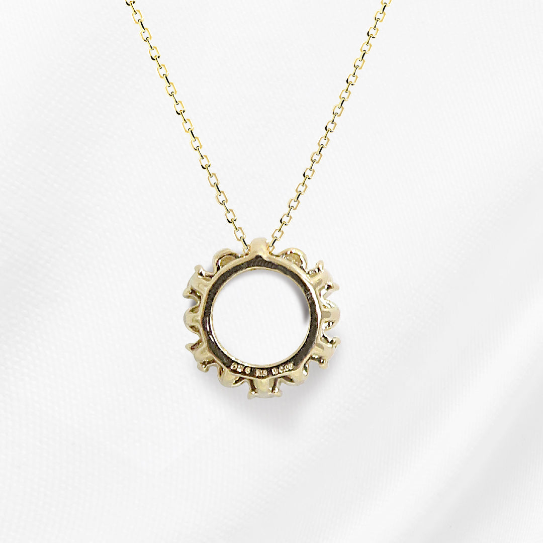 【限定4点】ハイアライトオパール/ダイヤモンド K18ネックレス(10月誕生石)《JPDN1939》