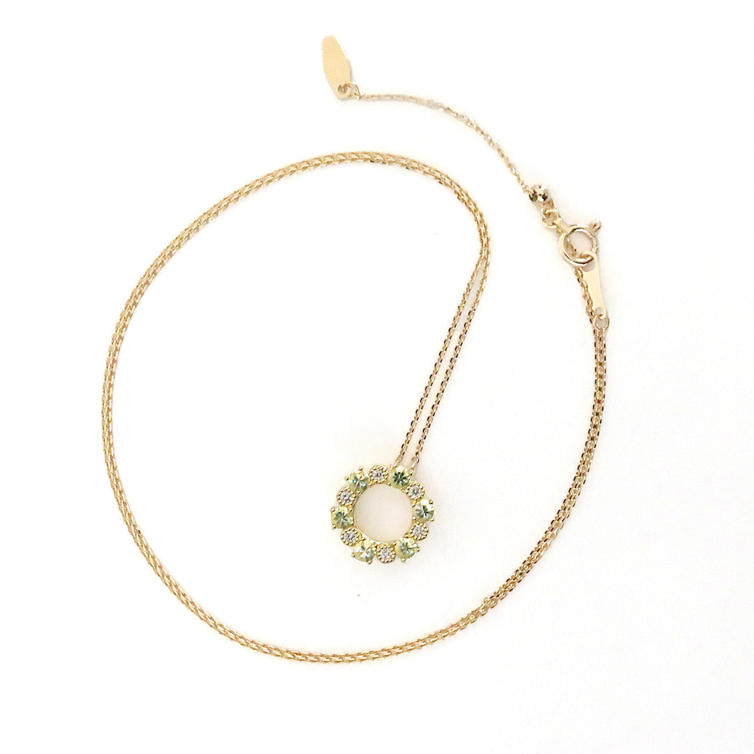 【限定4点】ハイアライトオパール/ダイヤモンド K18ネックレス(10月誕生石)《JPDN1939》