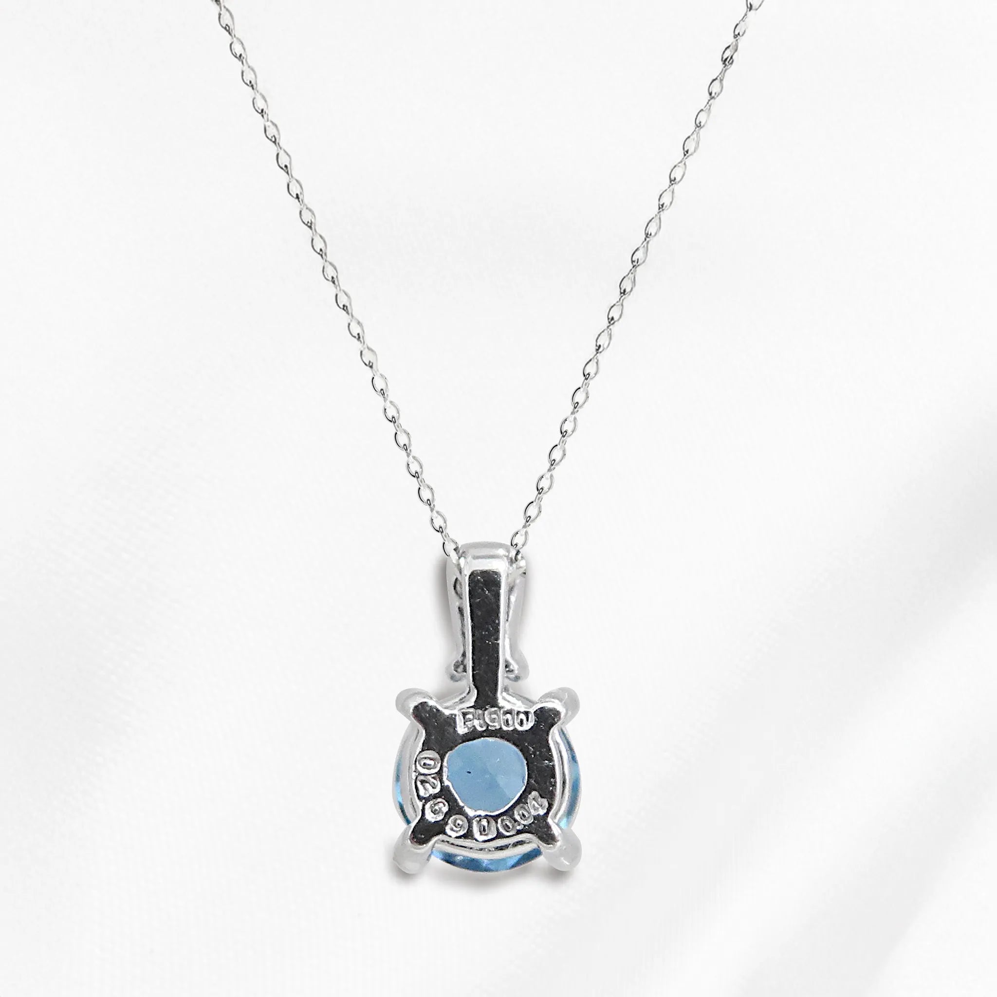 【限定1点】アクアマリン/ダイヤモンド プラチナネックレス(0.269ct/サンタマリアカラー/3月誕生石/鑑別書付き)《JPDN1958》