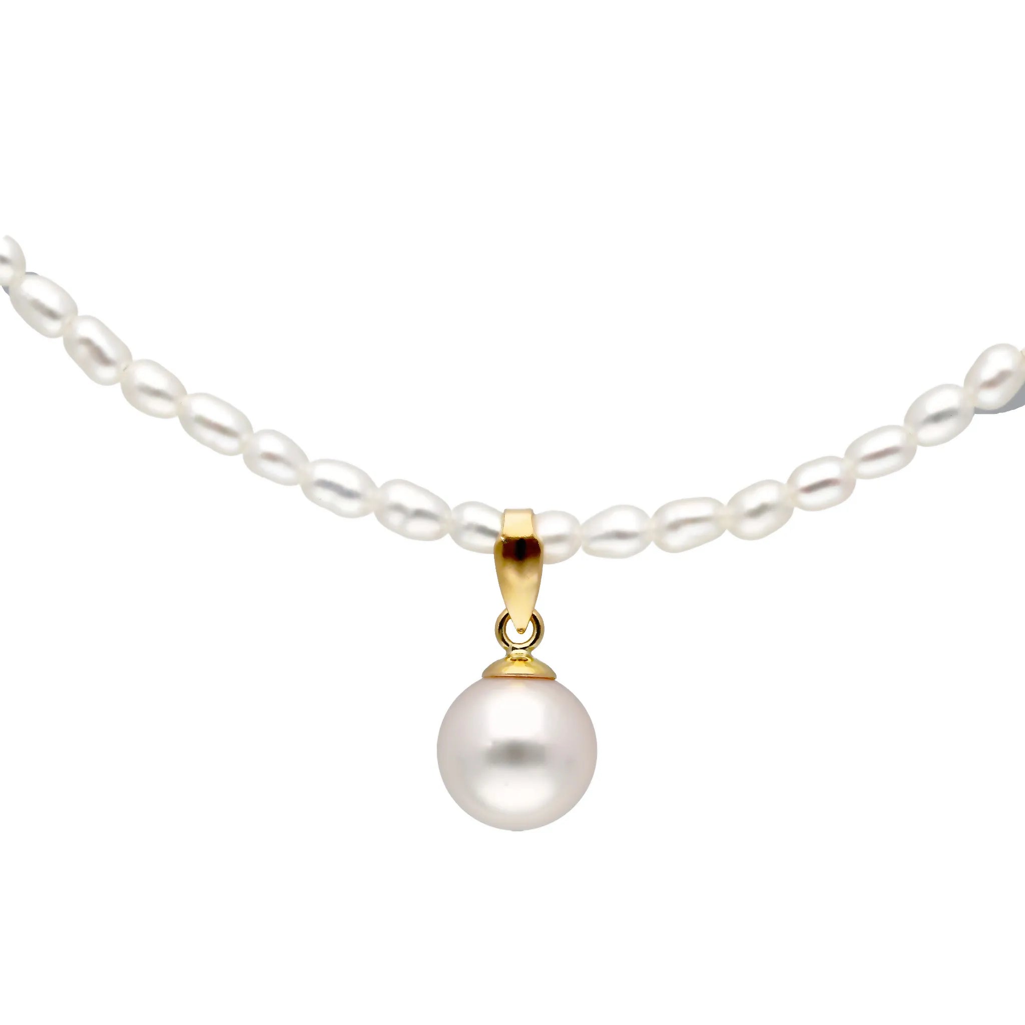 パール シルバーネックレス(アコヤパールトップ/淡水パール/K18)《JPDQ2047》