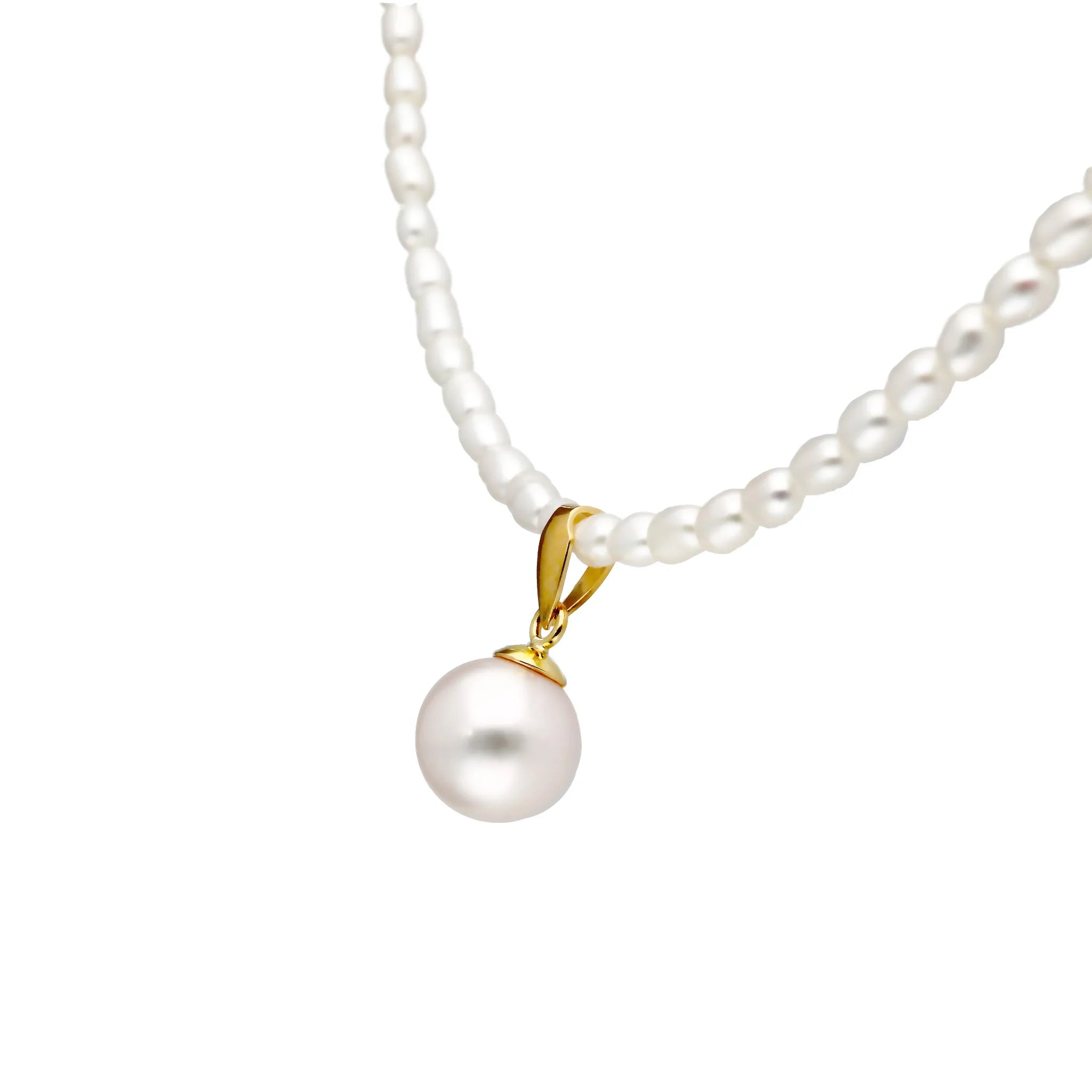 パール シルバーネックレス(アコヤパールトップ/淡水パール/K18)《JPDQ2047》