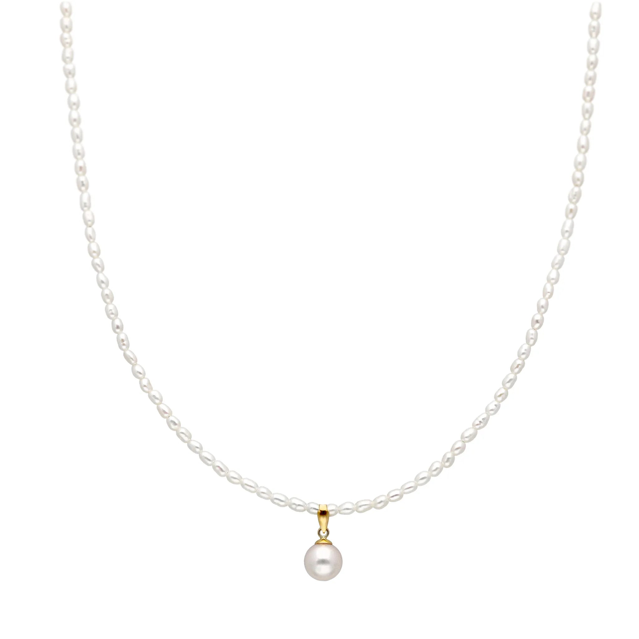 パール シルバーネックレス(アコヤパールトップ/淡水パール/K18)《JPDQ2047》