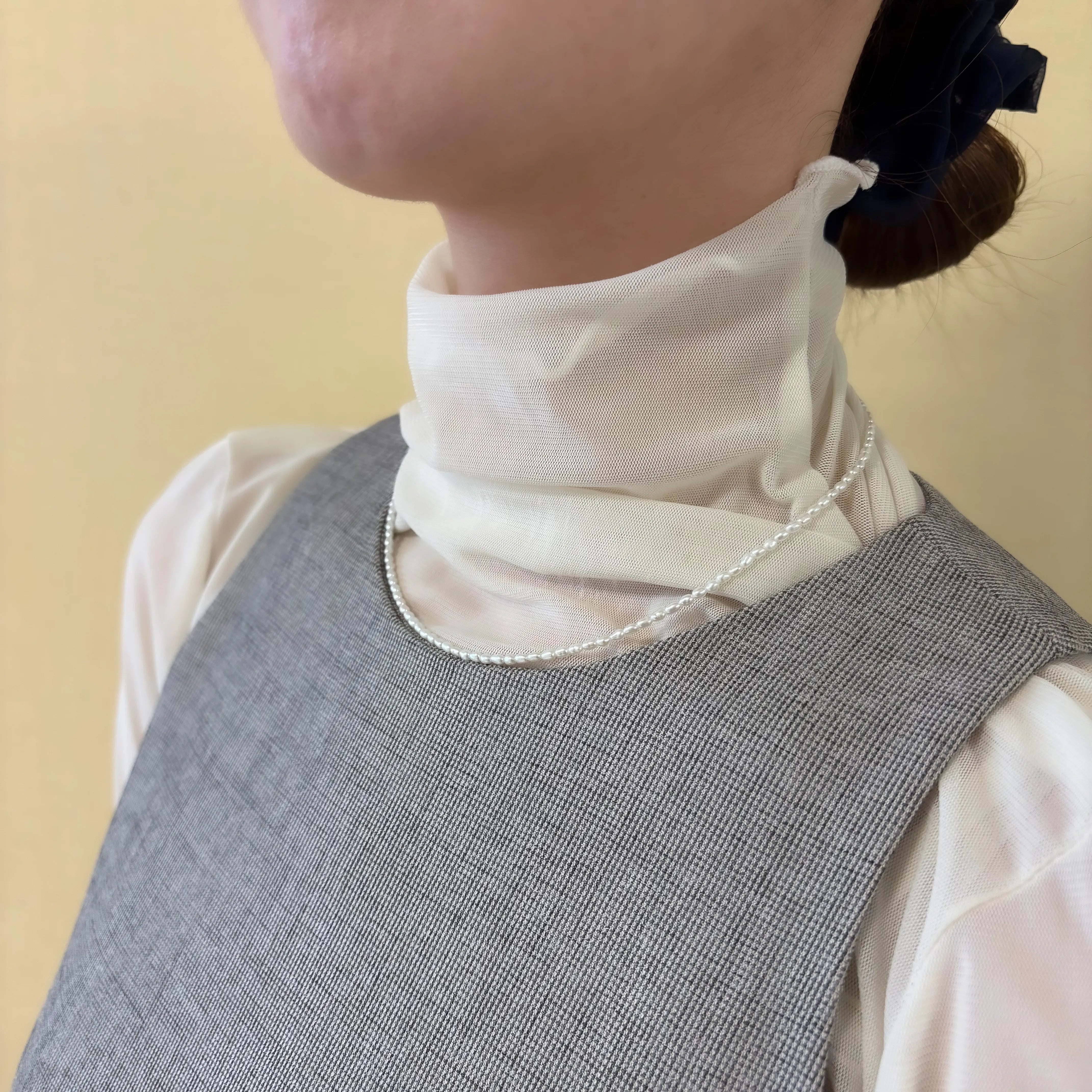 パール シルバーネックレス(アコヤパールトップ/淡水パール/K18)《JPDQ2047》