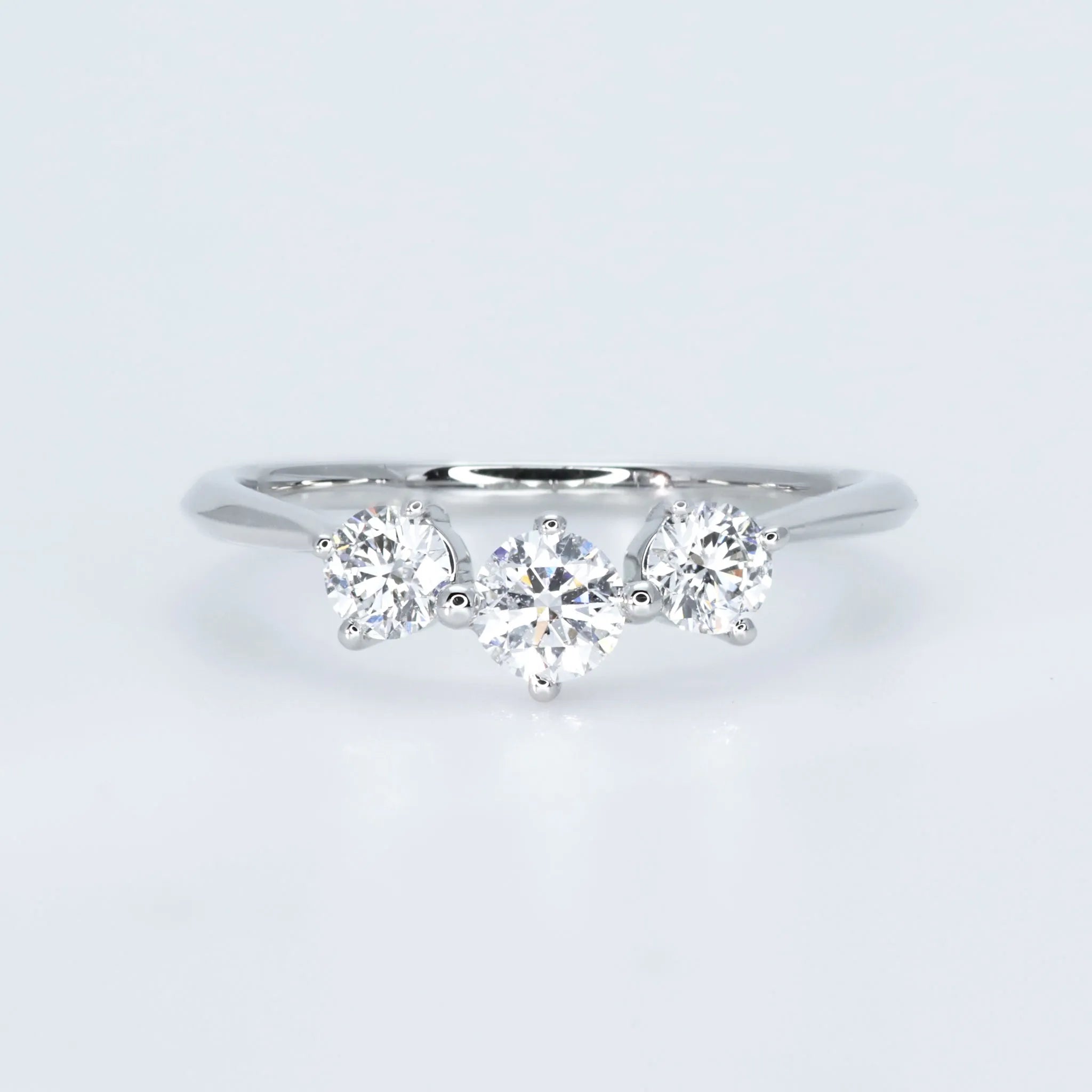 ダイヤモンド プラチナリング(計0.5カラット/Dカラー/SI2UP/EXCELLENT/4月誕生石)《JRGD1057》