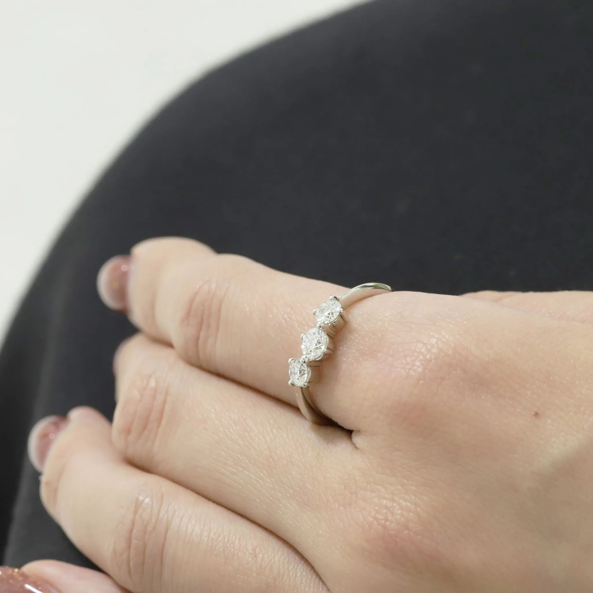 ダイヤモンド プラチナリング(計0.5カラット/Dカラー/SI2UP/EXCELLENT/4月誕生石)《JRGD1057》