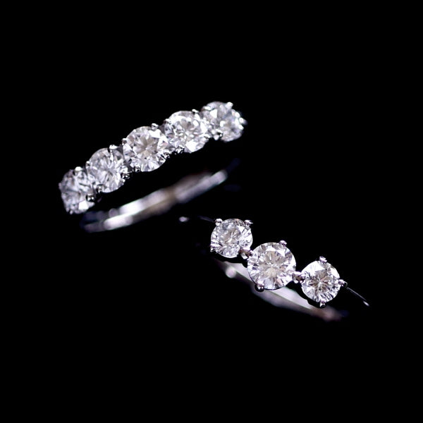 ダイヤモンド プラチナリング(計1.0カラット/Dカラー/SI2UP/EXCELLENT/4月誕生石)《JRGD1059》