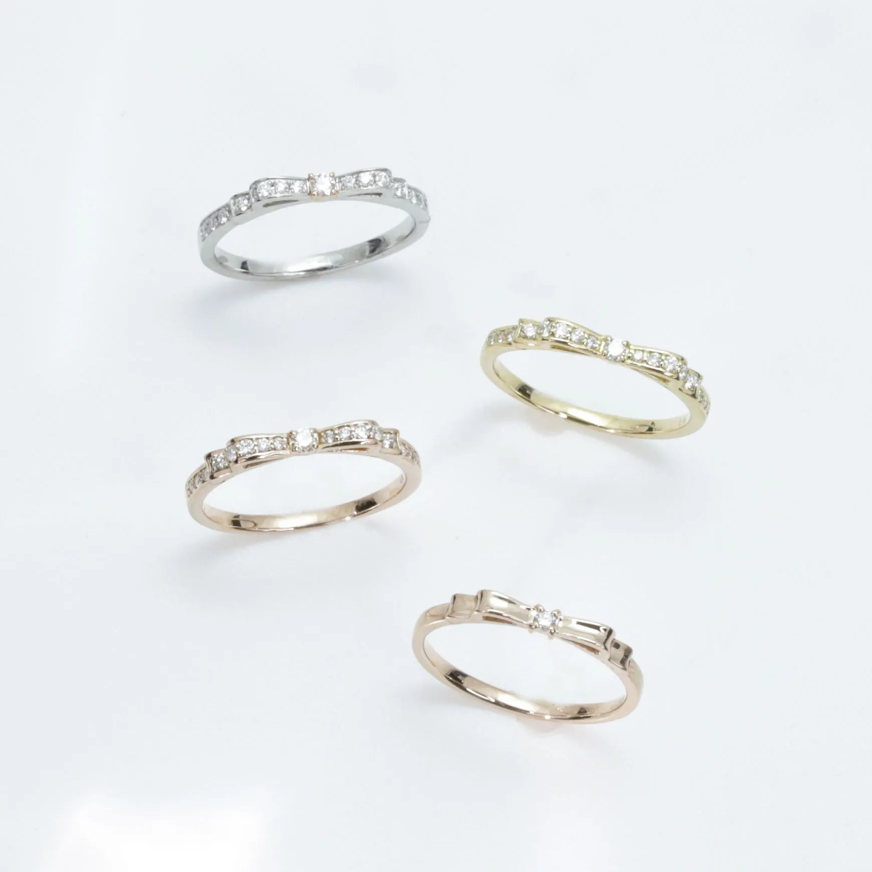 ピンクダイヤモンド/ダイヤモンド プラチナ /K18リング(アーガイル/リボンモチーフ/4月誕生石/アーガイルカード付き)《JRGD1783》