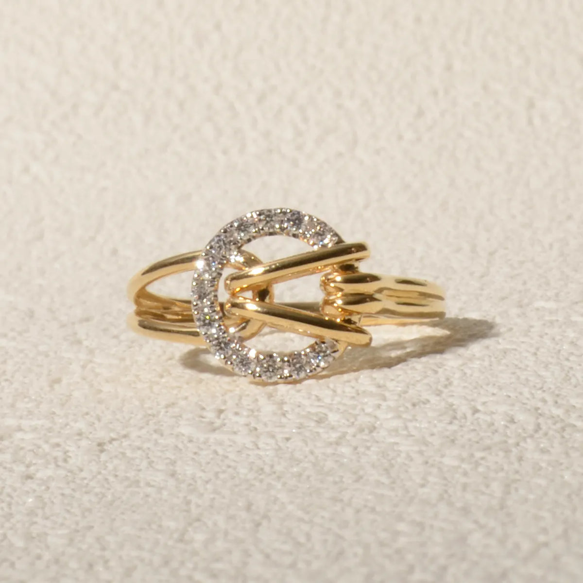 【限定1点】ダイヤモンド K18リング(計0.12ct/4月誕生石)《JRGD2078》