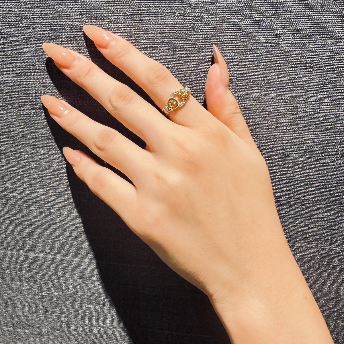 【限定1点】ダイヤモンド K18リング(計0.13ct/4月誕生石)《JRGD2080》