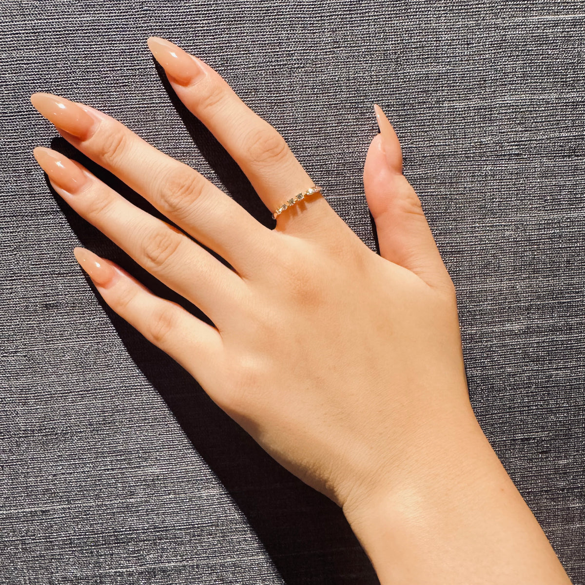 【限定2点】ダイヤモンド K18リング(計0.19ct/4月誕生石)《JRGD2096》