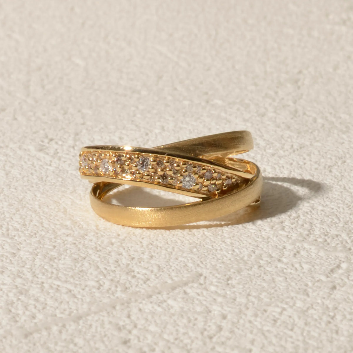 【限定1点】ダイヤモンド K18リング(計0.08ct/4月誕生石)《JRGD2098》