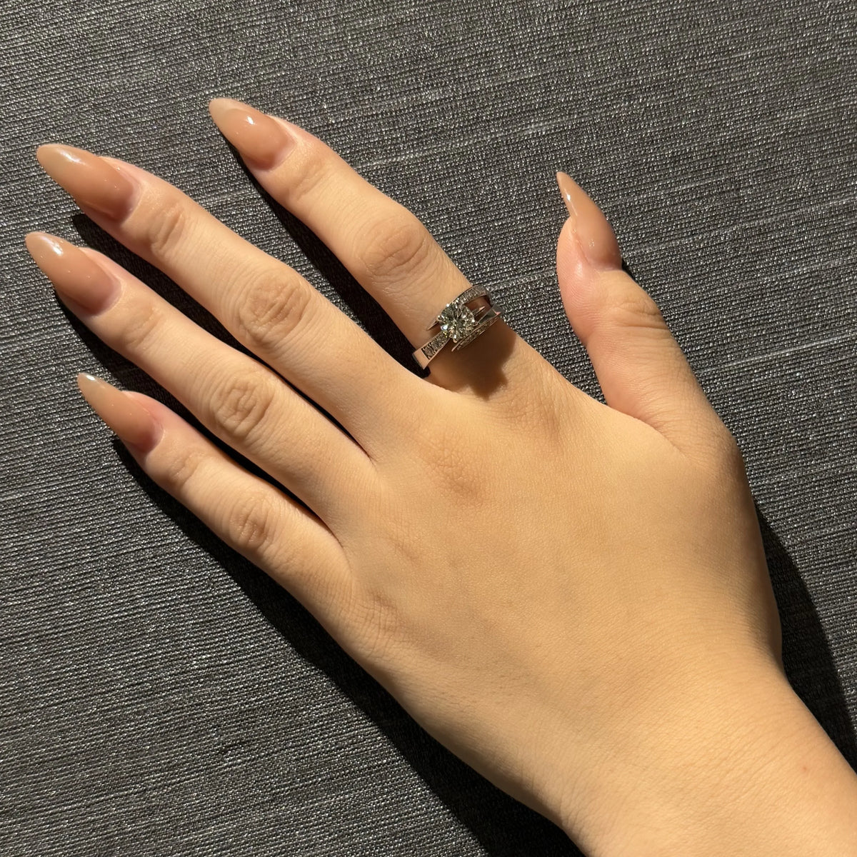 【限定1点】ダイヤモンド プラチナリング(1.217ct/L/SI2/EX/グレーディングレポート付/4月誕生石)《JRGD2124》