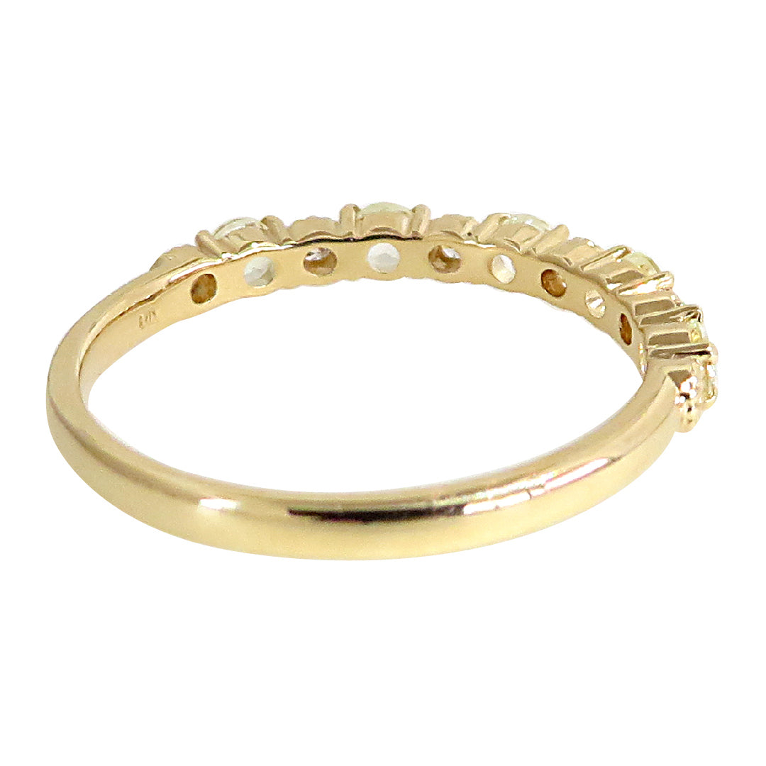 【限定5点】ハイアライトオパール/ダイヤモンド K18リング(10月誕生石)《JRGN1939》