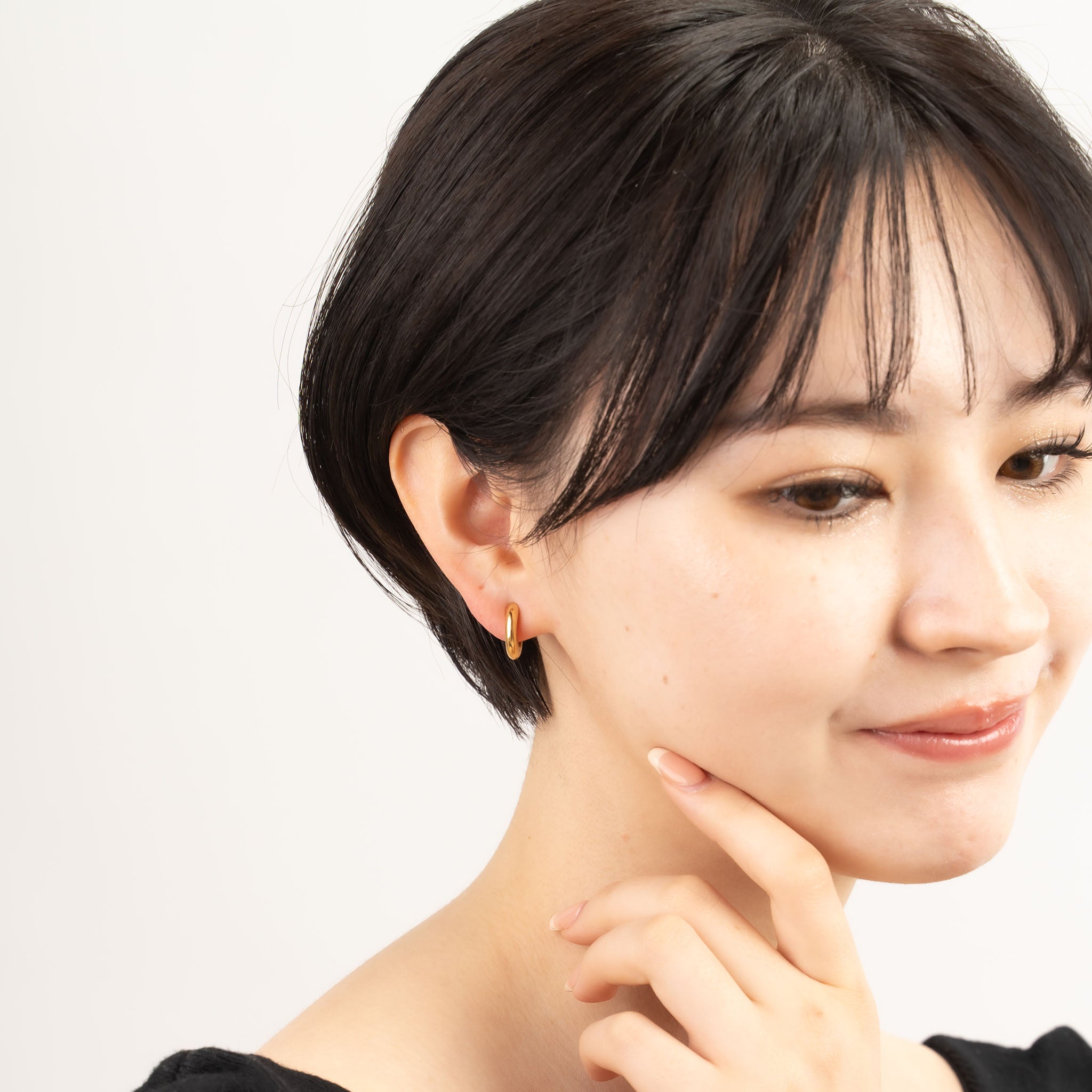 シルバーイヤリング(フープ/鏡面)《M0010021》