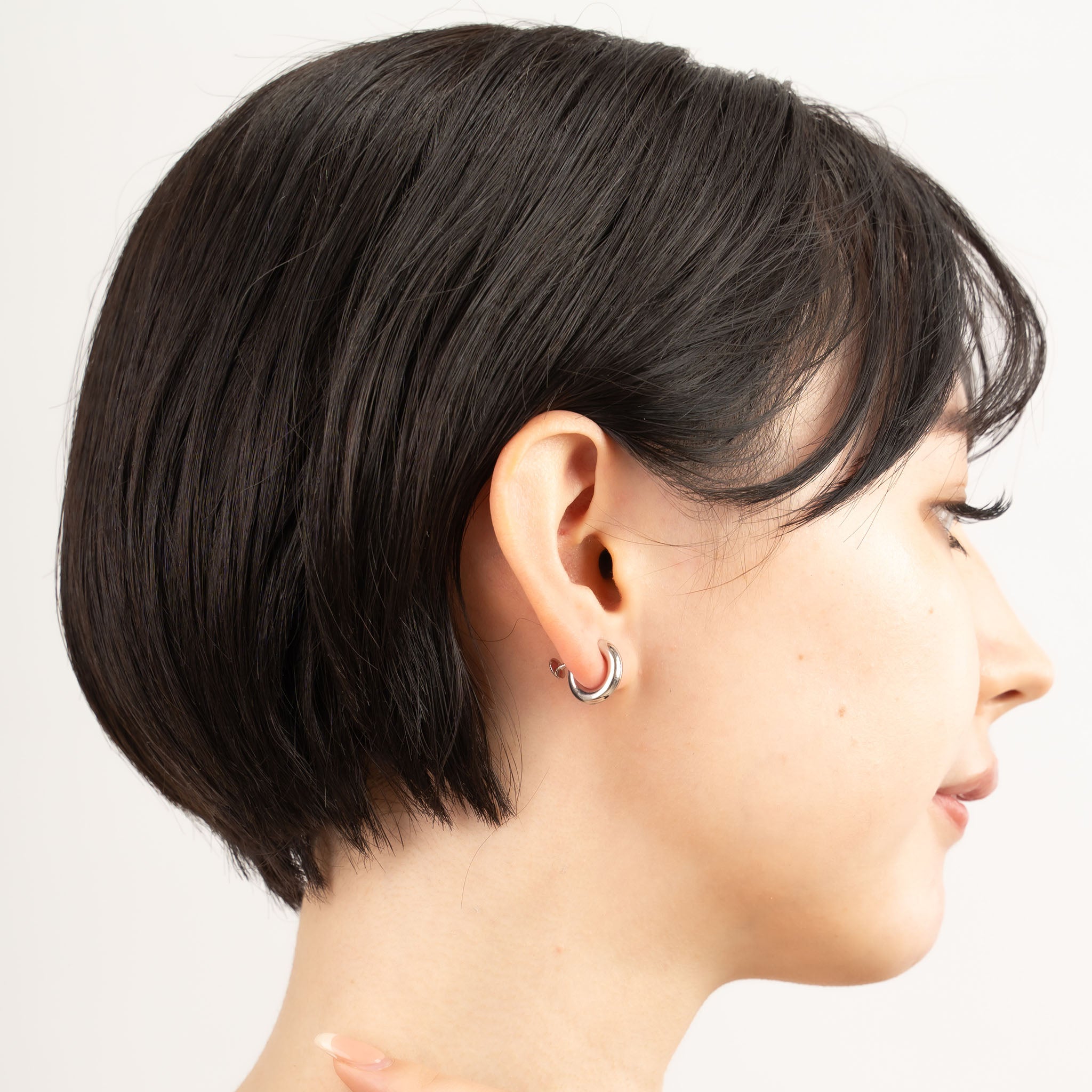 シルバーイヤリング(フープ/鏡面)《M0010022》