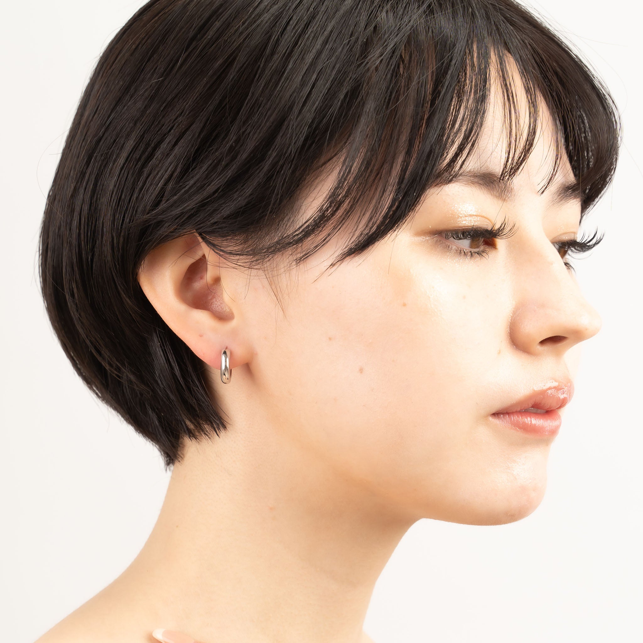 シルバーピアス(フープ/鏡面)《M0010025》