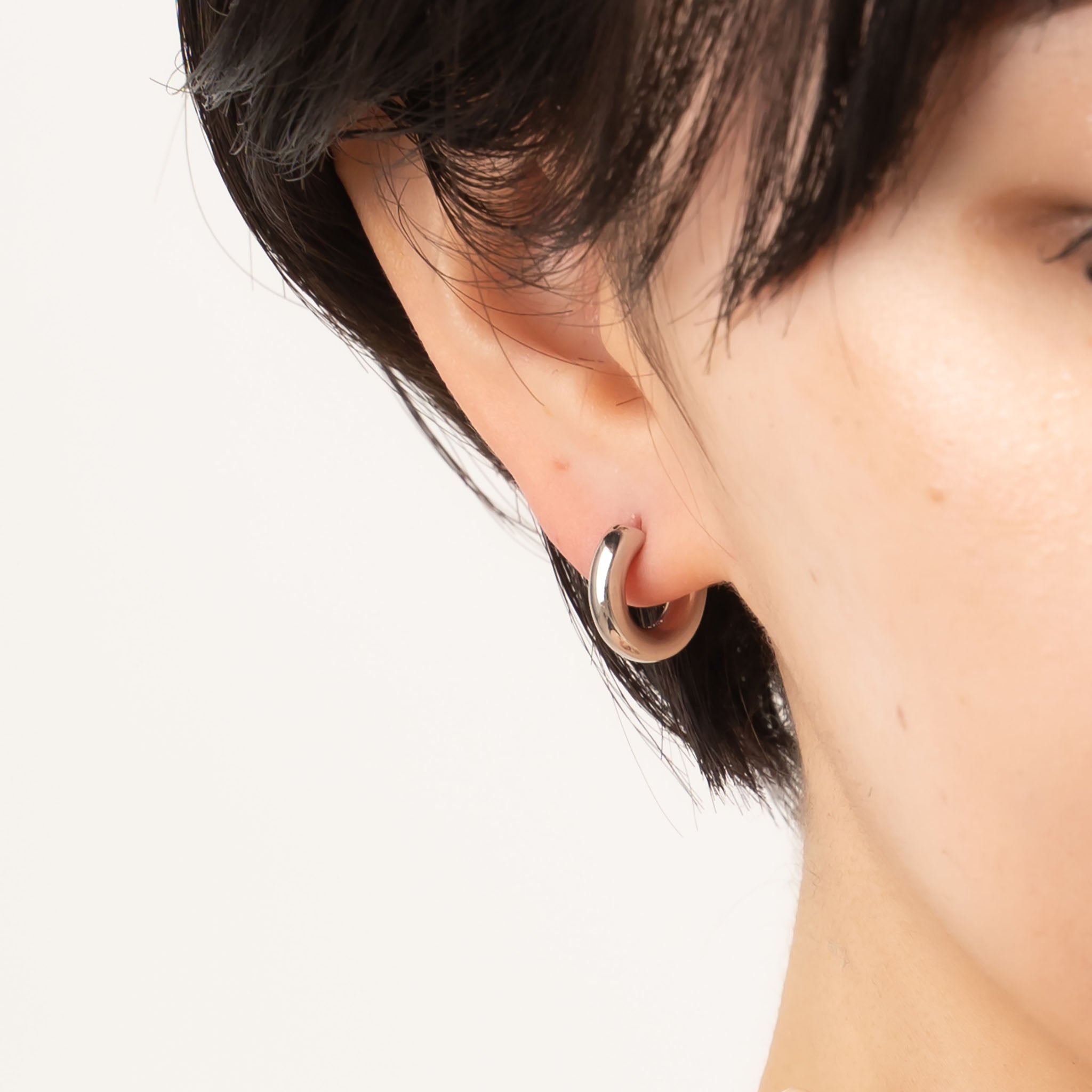 シルバーピアス(フープ/鏡面)《M0010025》