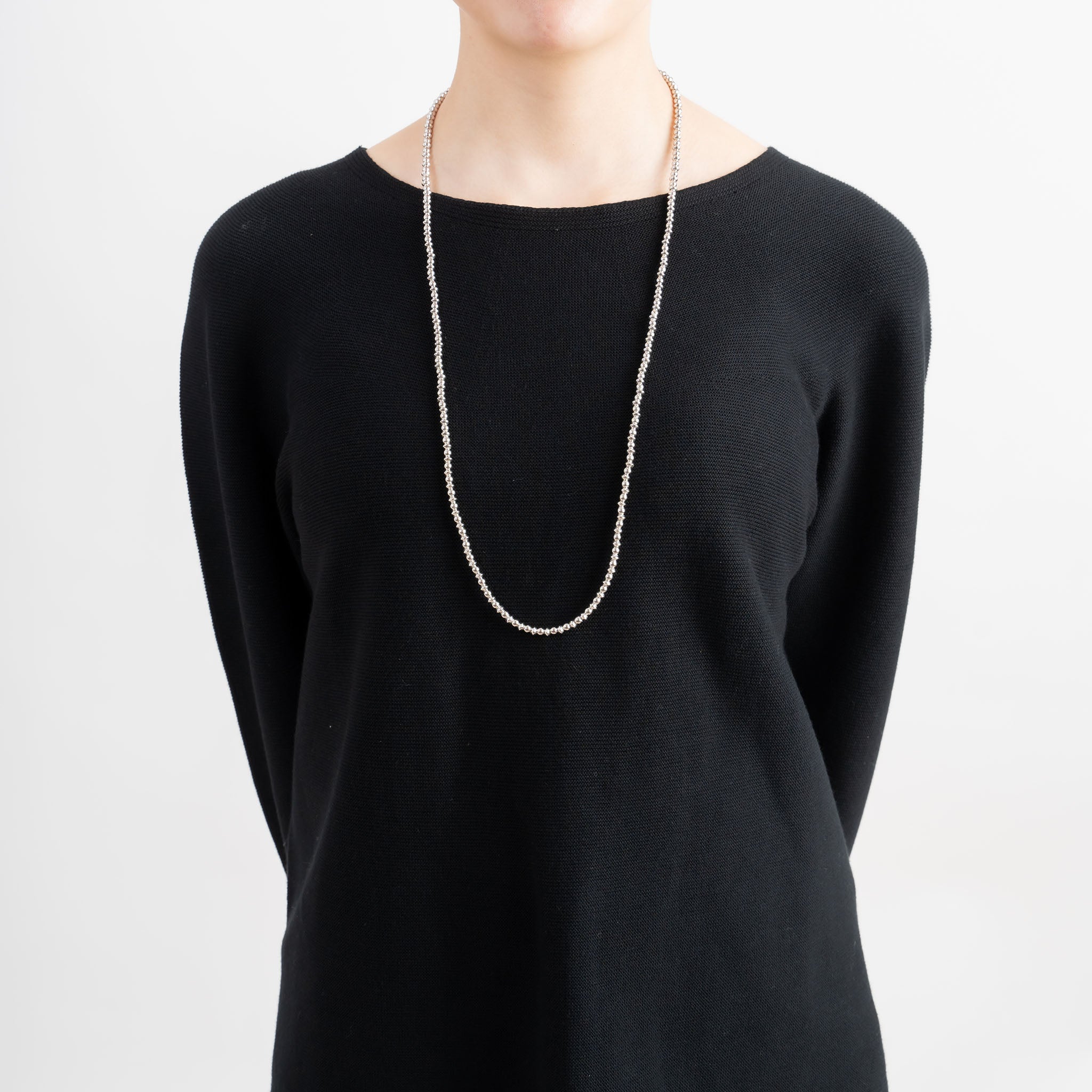 シルバーネックレス(ロング/80cm)《M0010035》