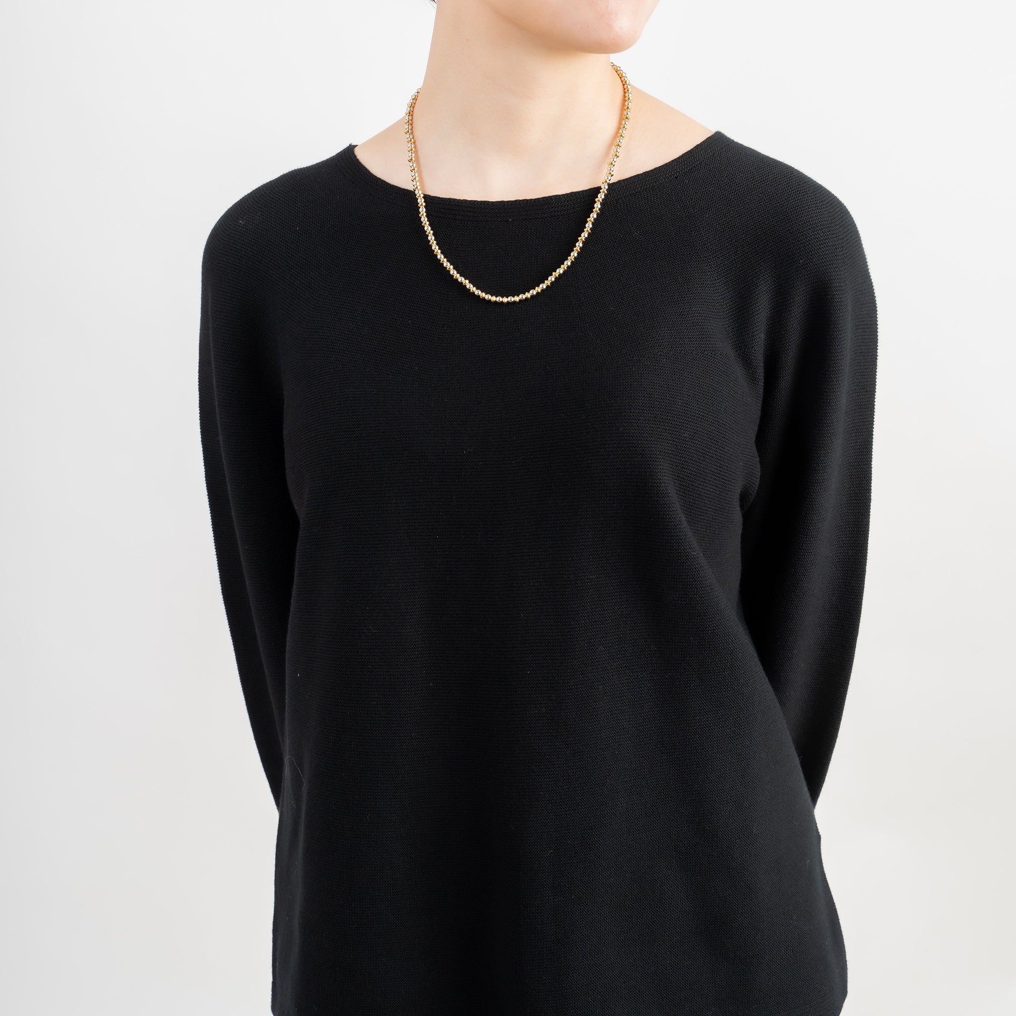 シルバーネックレス(50cm/コンビカラー)《M0010037》