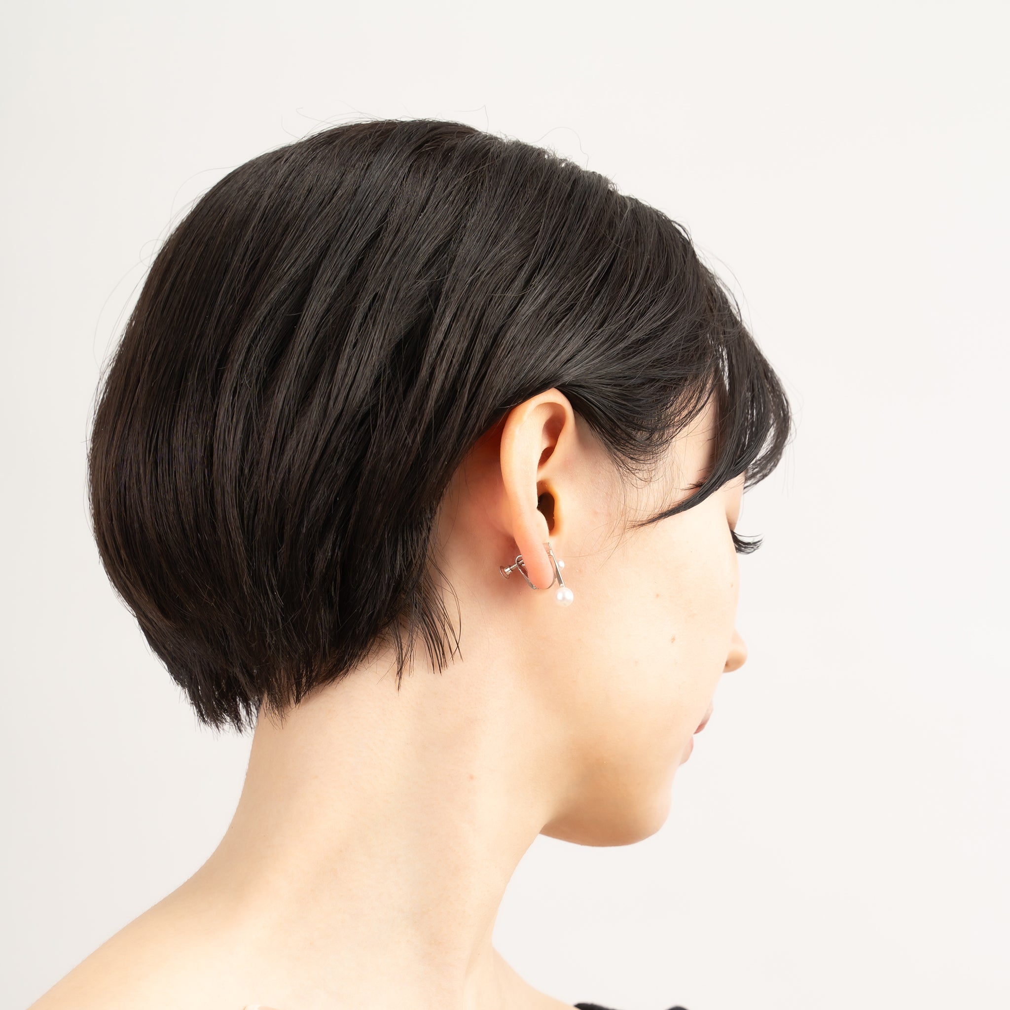 パール/ダイヤモンド シルバーイヤリング(アコヤ真珠/6月誕生石)《M0010046》