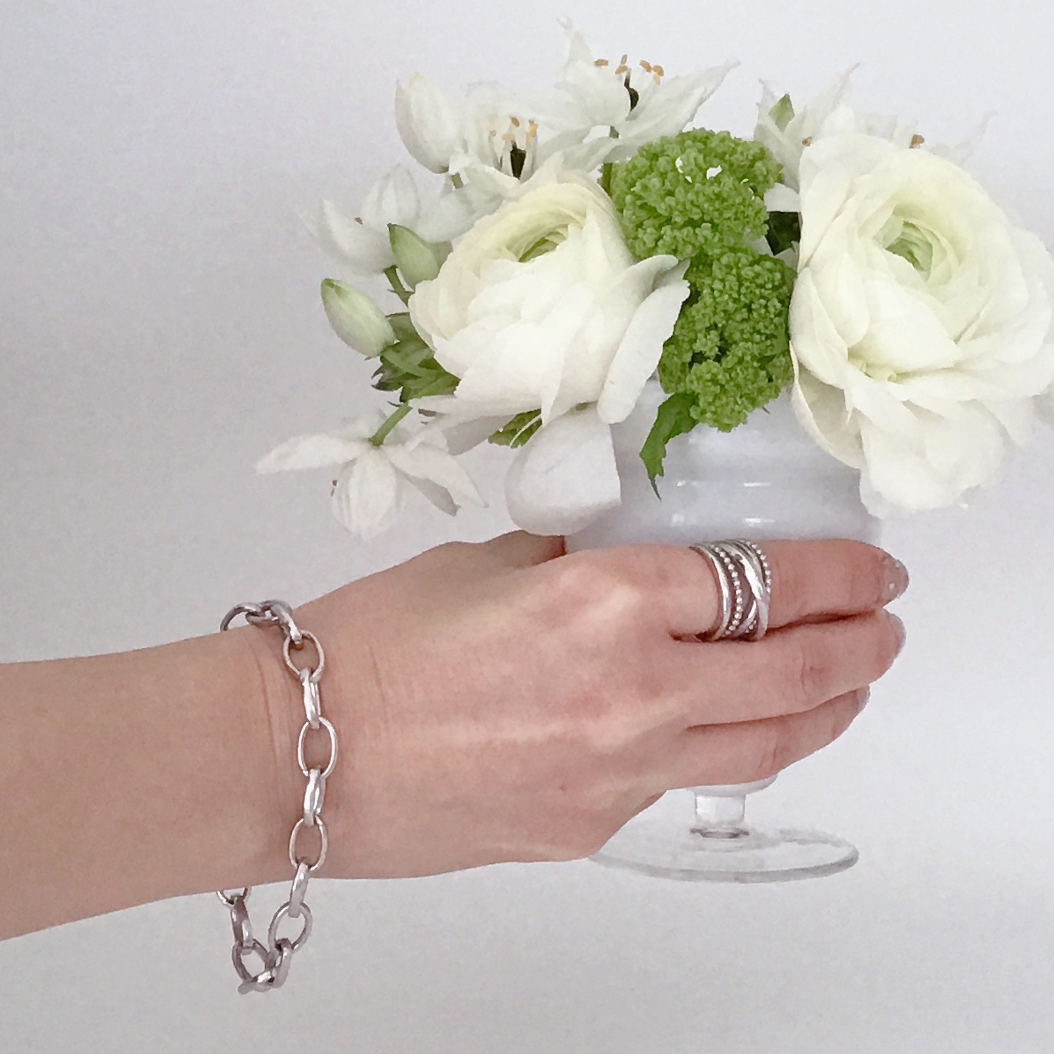 シルバーブレスレット(Lサイズ/21cm)《M0010050-L》